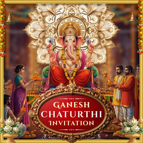 Ganesh Chaturthi Invitation Cards & Video | Ganpati & Puja Invites